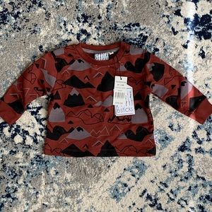 BNWT 3-6 mos baby sweatshirt with mountains